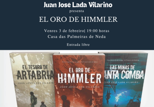 O escritor Juan José Lada Vilariño presenta en Neda “El oro de Himmler”, coa que o autor completa a triloxía “El tesoro de Artabria”